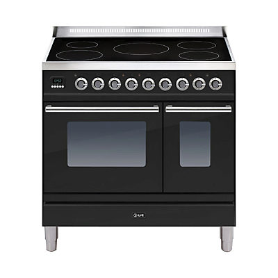 ILVE PDWI90E3 Roma Induction Freestanding Range Cooker Gloss Black ILVE PDWI90E3 Roma Induction Freestanding Range Cooker Gloss Black